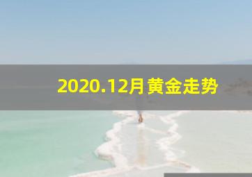 2020.12月黄金走势