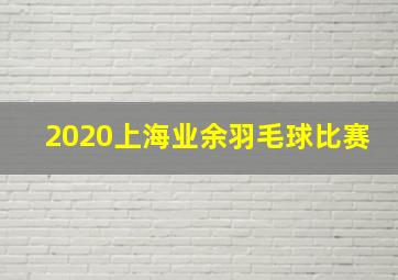 2020上海业余羽毛球比赛