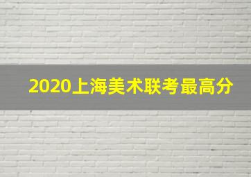 2020上海美术联考最高分