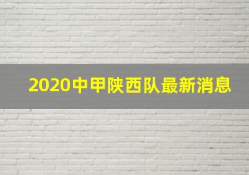 2020中甲陕西队最新消息