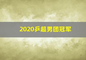 2020乒超男团冠军