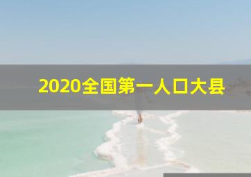 2020全国第一人口大县