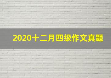 2020十二月四级作文真题