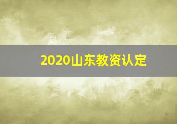 2020山东教资认定