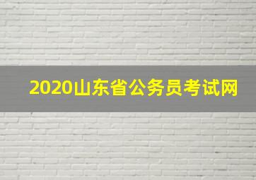 2020山东省公务员考试网