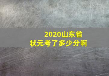 2020山东省状元考了多少分啊