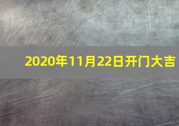 2020年11月22日开门大吉