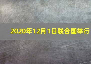 2020年12月1日联合国举行