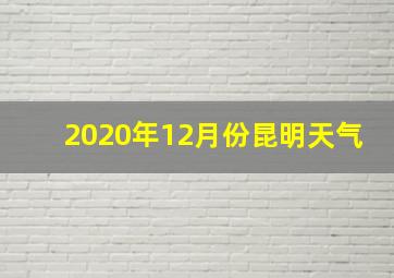 2020年12月份昆明天气