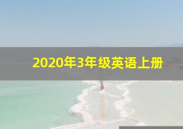 2020年3年级英语上册