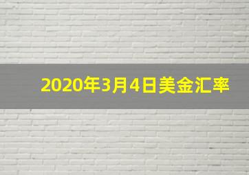 2020年3月4日美金汇率