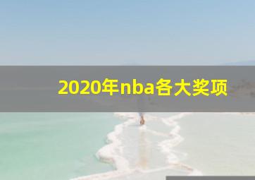 2020年nba各大奖项