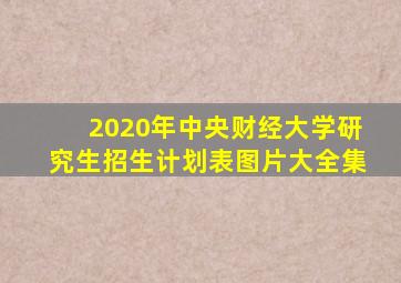 2020年中央财经大学研究生招生计划表图片大全集