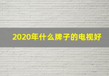 2020年什么牌子的电视好