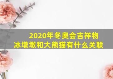 2020年冬奥会吉祥物冰墩墩和大熊猫有什么关联