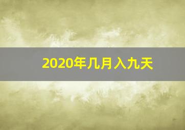 2020年几月入九天