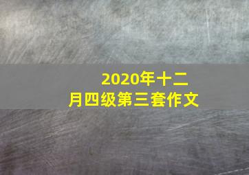 2020年十二月四级第三套作文