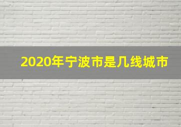 2020年宁波市是几线城市