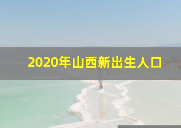 2020年山西新出生人口