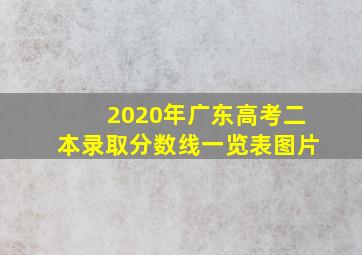 2020年广东高考二本录取分数线一览表图片