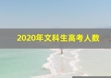 2020年文科生高考人数