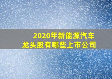 2020年新能源汽车龙头股有哪些上市公司