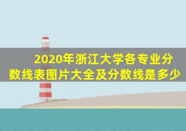 2020年浙江大学各专业分数线表图片大全及分数线是多少