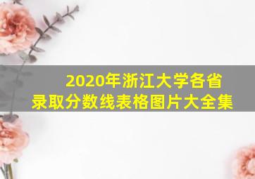 2020年浙江大学各省录取分数线表格图片大全集