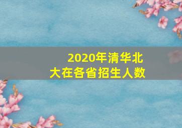 2020年清华北大在各省招生人数