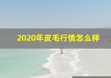 2020年皮毛行情怎么样