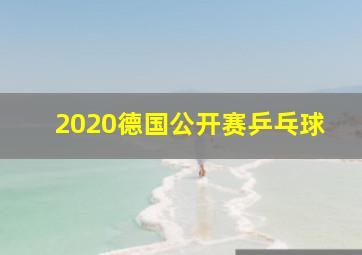 2020德国公开赛乒乓球