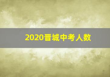 2020晋城中考人数