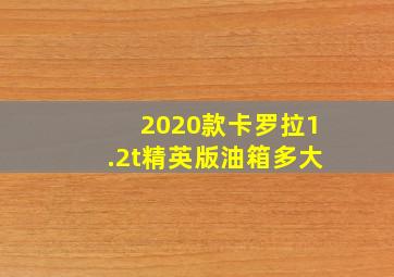 2020款卡罗拉1.2t精英版油箱多大