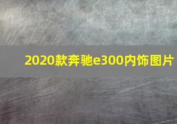 2020款奔驰e300内饰图片