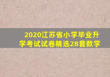 2020江苏省小学毕业升学考试试卷精选28套数学