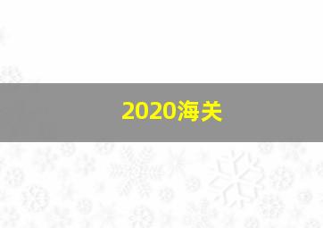 2020海关