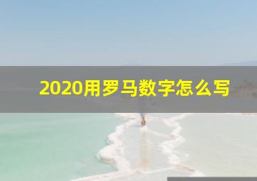 2020用罗马数字怎么写