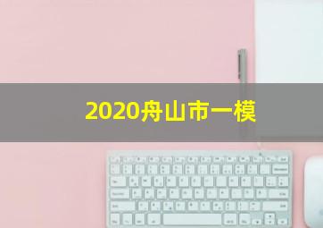 2020舟山市一模