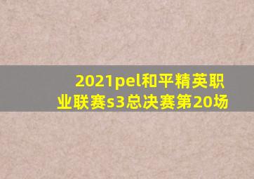 2021pel和平精英职业联赛s3总决赛第20场