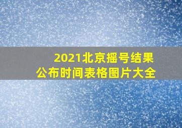 2021北京摇号结果公布时间表格图片大全