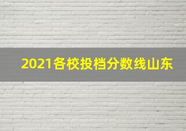 2021各校投档分数线山东