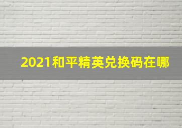 2021和平精英兑换码在哪