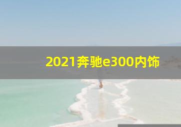 2021奔驰e300内饰