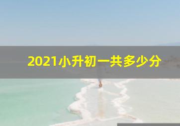 2021小升初一共多少分