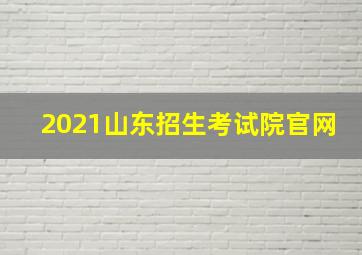 2021山东招生考试院官网