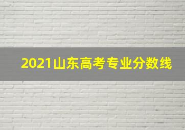 2021山东高考专业分数线