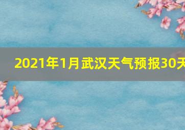 2021年1月武汉天气预报30天