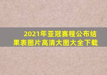 2021年亚冠赛程公布结果表图片高清大图大全下载