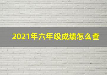 2021年六年级成绩怎么查