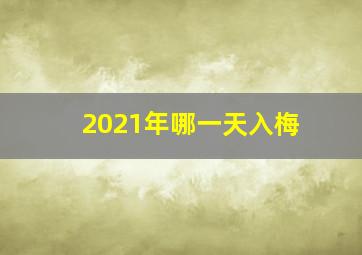 2021年哪一天入梅